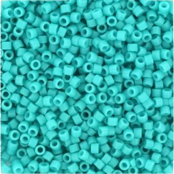 Prsten Miyuki Delica 11/0 opaque dyed sf turquoise green (DB-793)