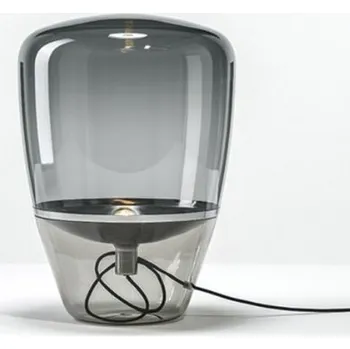 Stojací lampa BROKIS Svítidlo stojací Balloons MEDIUM výška 60cm E27 šedá kouřová / černý chrom / kabel černý - BROKIS C BRO PC00857_006