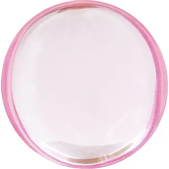 Korálek CZ Kabošon BRILLANT kruh 18mm light rose