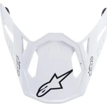 Motodoplněk ALPINESTARS kšilt pro přilby SUPERTECH S-M10 DYNO bílá/černá matná verze ECE 22.05