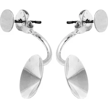 Náušnice Crystal-ZONE Náušnice DOUBLE Solaris 10mm/rivoli 12mm rhodium