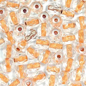 Korálek CZ Korálky broušené 4mm crystal průtah oranžová (50ks)