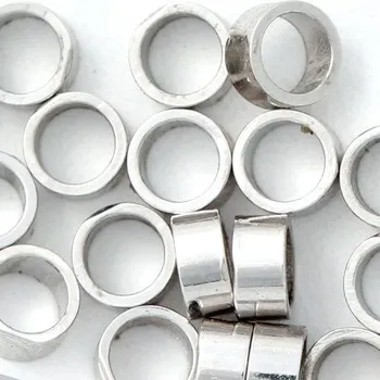 Materiál na výrobu šperku Crystal-ZONE Korálek kovový trubička 4/2mm Ag+clear