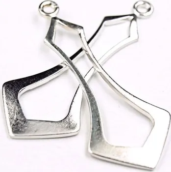 Materiál na výrobu šperku CZ Filigrán 30mm rhodium