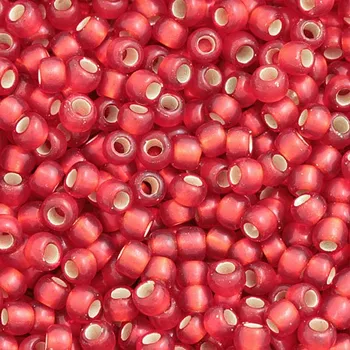 Korálek TOHO Co., Ltd. TOHO Round 11/0 Silver Lined Frosted Ruby