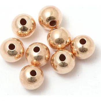 Materiál na výrobu šperku Crystal-ZONE Kulička kovová 6mm chirurgická ocel rose gold