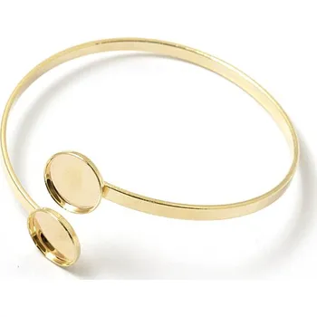 Náramek Crystal-ZONE Náramek na paži crystalROCKS kruh 15mm gold plating 25kt