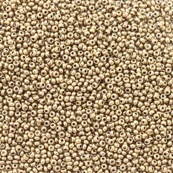 Korálek Preciosa Preciosa® Rokajl 14/0 tmavě zlatá