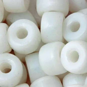 Korálek CZ Korálek mačkaný BAVORÁK 9/6mm bílá