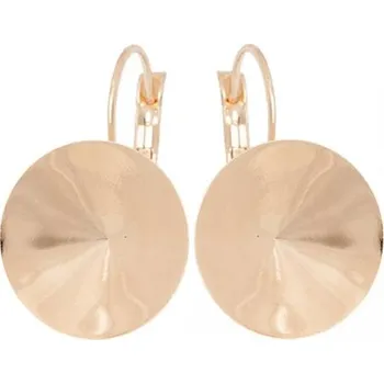 Náušnice Crystal-ZONE Náušnice Rivoli 18mm rose gold