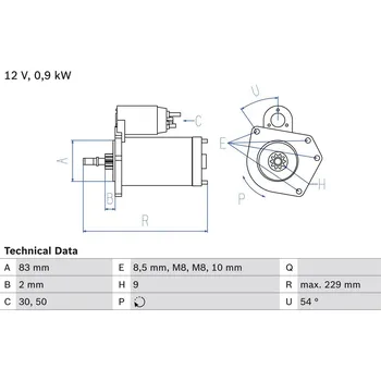 Startér Startér BOSCH 0 986 016 790
