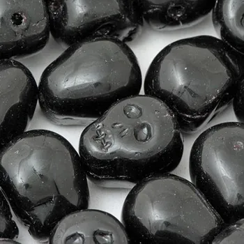 Korálek CZ Korálek mačkaný LEBKA 12mm černá