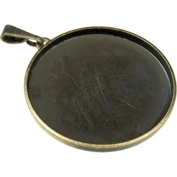 Přívěsek Crystal-ZONE Přívěsek Kruh 25mm staré zlato