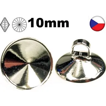 Knoflík Crystal-ZONE Knoflík na Rivoli 10mm rhodium