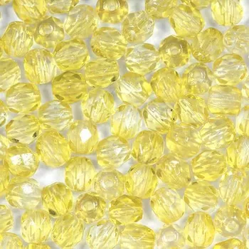 Korálek CZ Korálky broušené 4mm zelenožlutá (50ks)