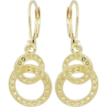 Náušnice Crystal-ZONE Náušnice RINGS Chaton gold plating 24kt