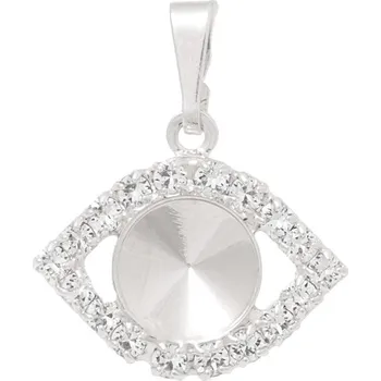Přívěsek Crystal-ZONE Přívěsek Třetí Oko Rivoli 8mm strass rhodium