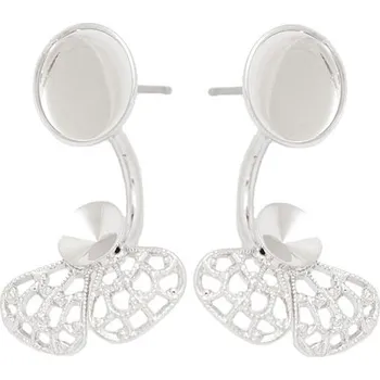 Náušnice Crystal-ZONE Náušnice DOUBLE xilion rose ss40/filigrán rivoli 6mm rhodium