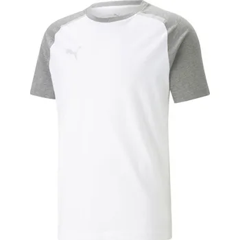 Fotbalové triko Puma TEAMCUP CASUALS TEE M Bílá, Šedá