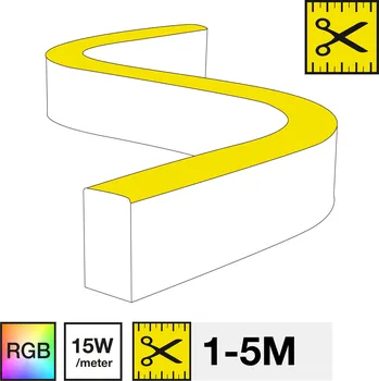 LED páska TLG LED pásek SLC NEON FLEX SIDE RGB 15W 167LM 1-5M IP67 - TLG SLC SM16070