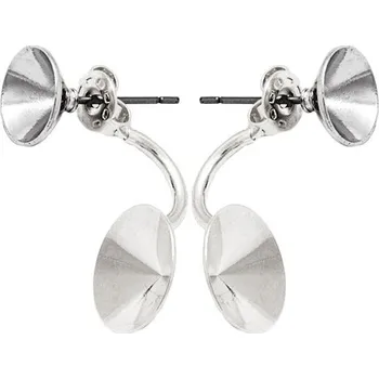 Náušnice Crystal-ZONE Náušnice DOUBLE Chaton light 8mm/rivoli 12mm rhodium