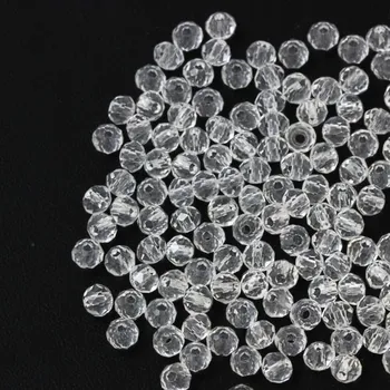 Dětské navlékací korálky EU Broušené korálky slavík 3/2mm crystal (4g)