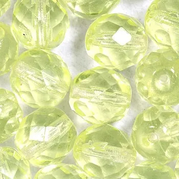 Korálek CZ Korálky broušené 8mm žlutá (20ks)