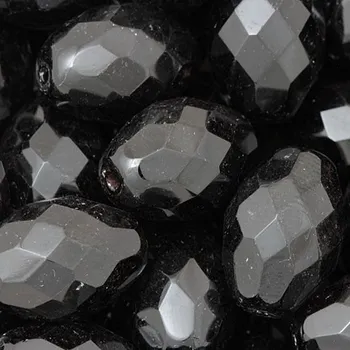 Korálek CZ Korálek broušený OLIVA 16/12mm černá