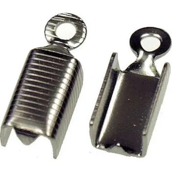 Materiál na výrobu šperku CZ Koncovka na kůži 3,5mm antracit