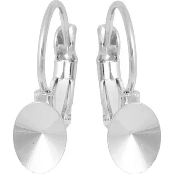 Náušnice Crystal-ZONE Náušnice KIDS Rivoli OVAL 8/6mm rhodium