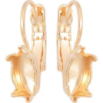 Náušnice Crystal-ZONE Náušnice kids Naveta 10/5mm krapny rose gold