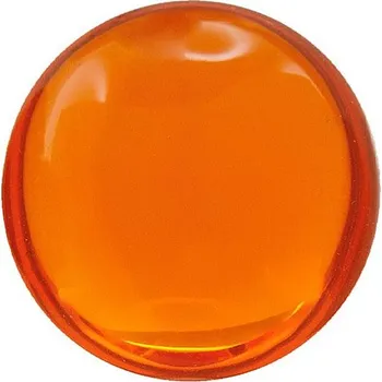 Korálek CZ Kabošon BRILLANT kruh 18mm tangerine