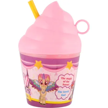 Figurka Teddies Jednorožec česací plast s doplňky v hrníčku zmrzlinka 2 barvy 8x12cm Barvy: růžová