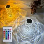 Izoxis Stolní křišťálová LED lampa 21,5cm - dálkové ovládání