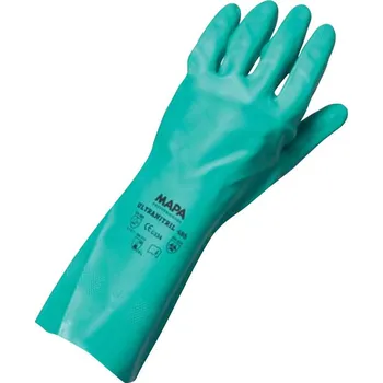 Pracovní rukavice Pracovní rukavice Mapa Professionnel Ultranitril 485 - nepropustné pracovní rukavice ze zeleného nitrilu Velikost rukavic: 8 - 8,5