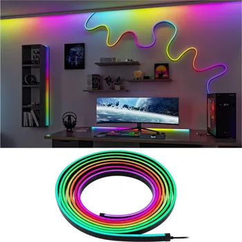 LED osvětlení PAULMANN EntertainLED LED hadice Black Neon 5m 12W 96 LEDs/m RGB+ 24VA - PAULMANN P 79557