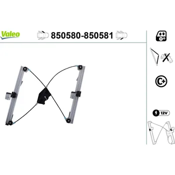 Stahovačka okna Zvedací zařízení oken VALEO 850580