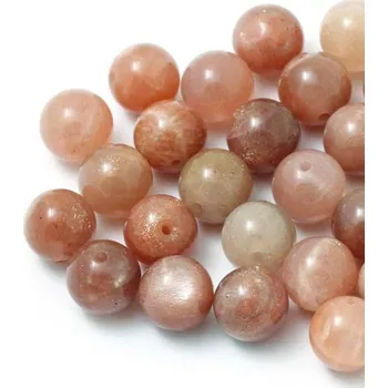 Drahý kámen Měsíční kámen oranžový 8mm (1ks)