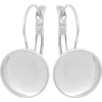 Náušnice Crystal-ZONE Náušnice Kruh 12mm rhodium