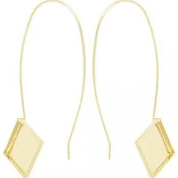 Náušnice Crystal-ZONE Náušnice BIG Chessboard 12mm gold plating 24kt