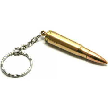 Přívěsek Přívěsek na klíče z náboje 7,62x39 Kalašnikov mosazný - zlatý