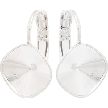 Náušnice Crystal-ZONE Náušnice KIDS Square 10mm rhodium