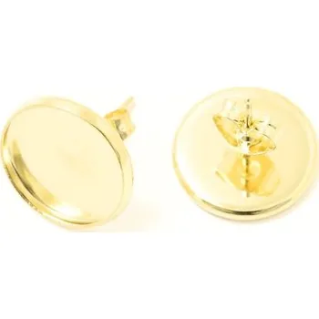 Náušnice Crystal-ZONE Náušnice puzeta kruh 12mm chirurgická ocel gold plating 24kt