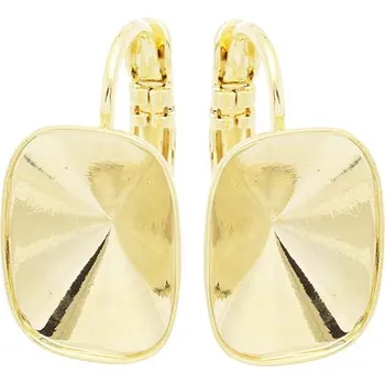 Náušnice Crystal-ZONE Náušnice KIDS Cushion 14/10mm gold plating 24kt