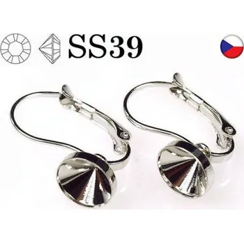 Náušnice Crystal-ZONE Náušnice Chaton ss39 rhodium