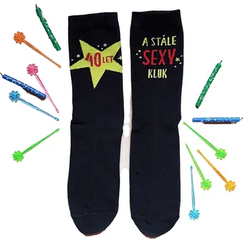 Pánské ponožky Veselé ponožky - 40 a stále sexy kluk Velikost: 39-42
