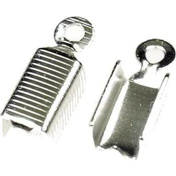 Materiál na výrobu šperku CZ Koncovka na kůži 3,5mm stříbro