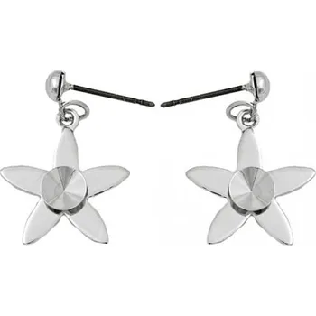Náušnice Crystal-ZONE Náušnice bimbací STAR Rivoli 6mm rhodium
