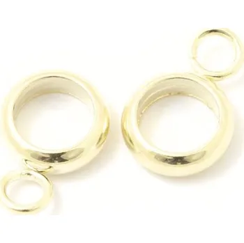 Materiál na výrobu šperku Crystal-ZONE Závěs s otevíracím očkem 6mm chirurgická ocel gold plating 24kt