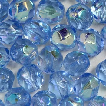 Korálek CZ Korálky broušené 6mm modrá AB (40ks)
